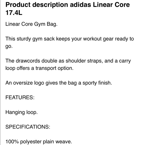 Adidas Linear drawstring bag - Picture 4 of 9
